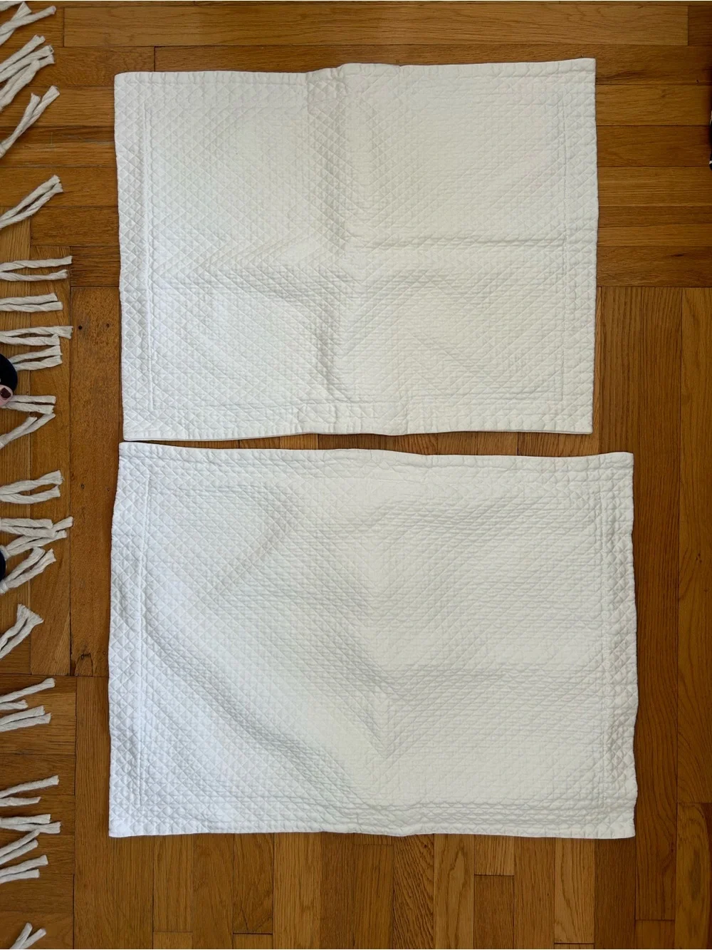 Restoration Hardware White Quilted Pillow Shams (2)